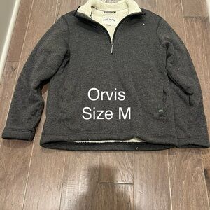 Orvis Charcoal Fleece Quarter-Zip Pullover